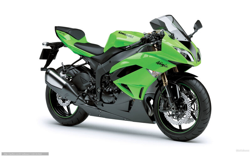 Green Sport Motorcycle — Neutral, Photograph, Seat, Exhaust, Windshield