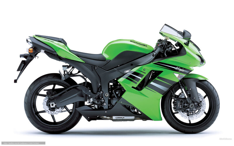Green Sport Motorcycle — Neutral, Photograph, Seat, Windshield, Exhaust