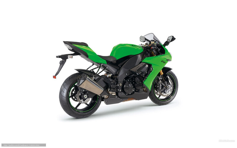 Green Sport Motorcycle — Neutral, Photograph