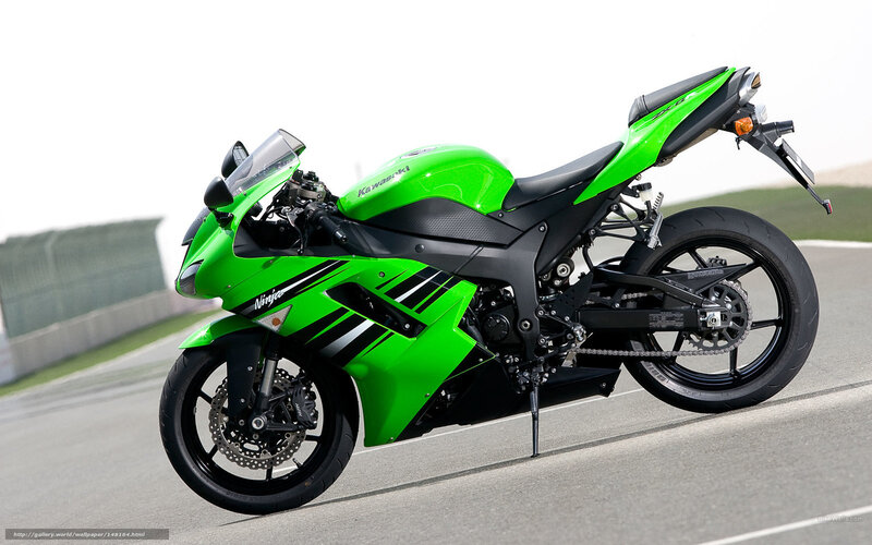 Green Sport Motorcycle — Neutral, Photograph, Track