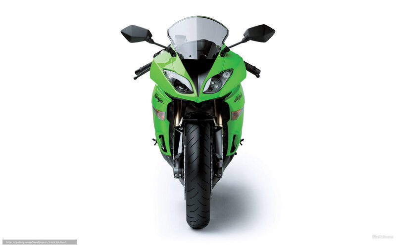Green Sport Motorcycle — Neutral, Photograph, Windshield