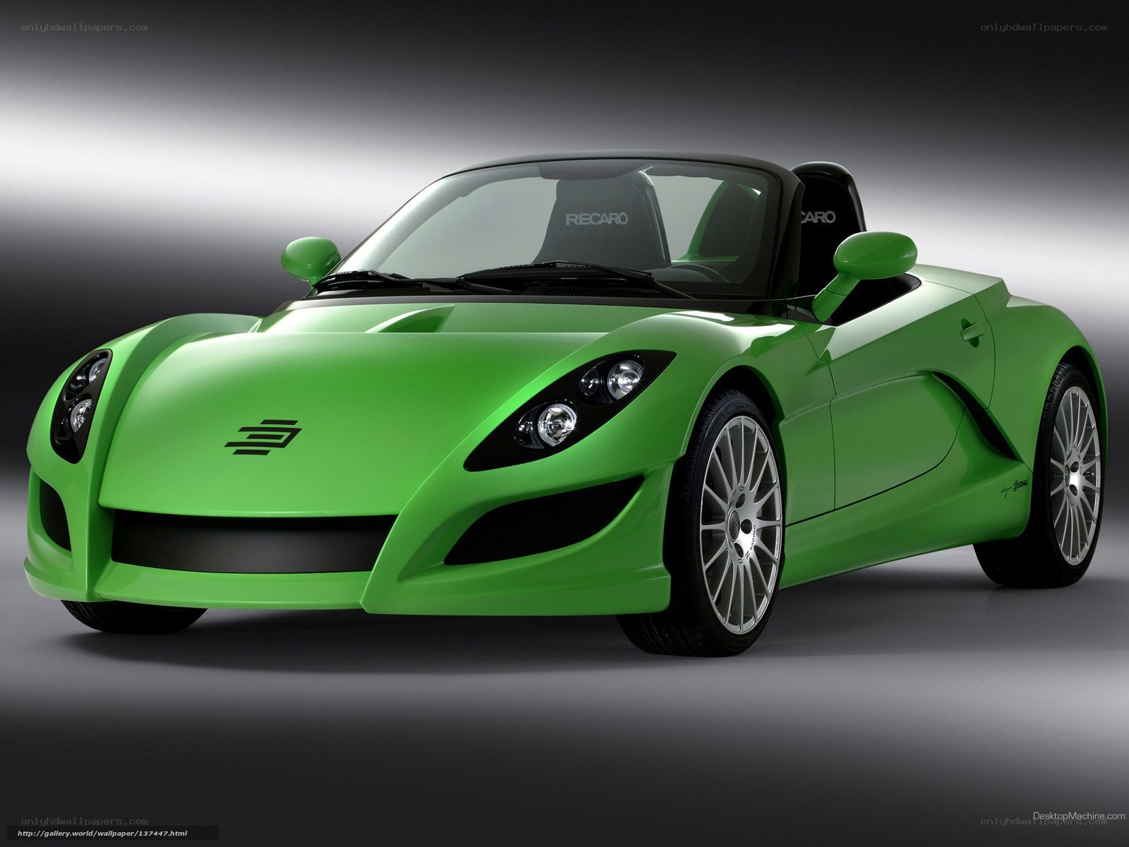 green sports car