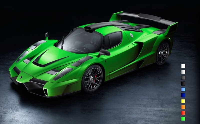 green sports car