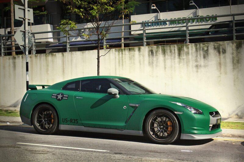 Green Sports Car — Calm, Afternoon, Photograph, Wall