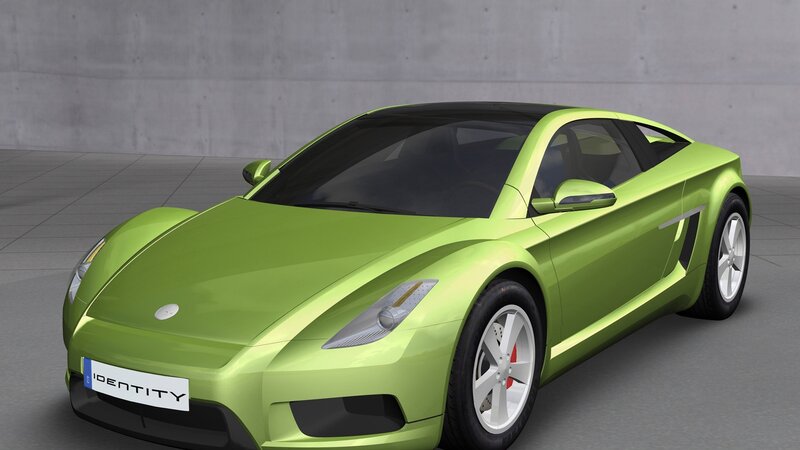 Green sports car concept