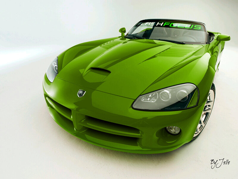 green sports car concept