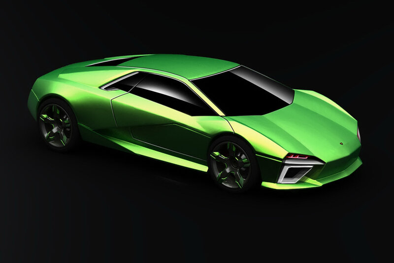 green sports car concept