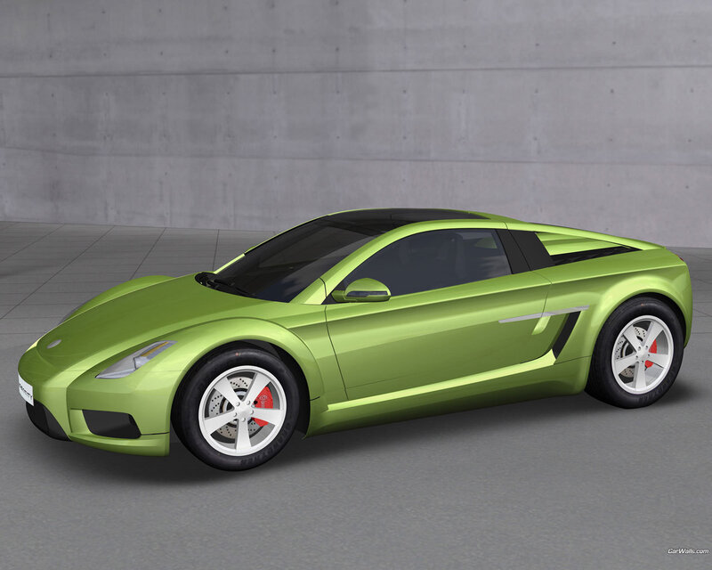 green sports car concept