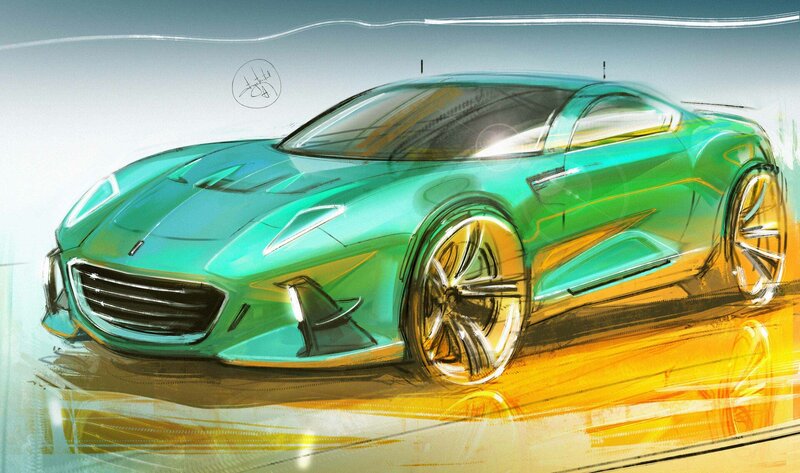 Green Sports Car Concept — Dynamic