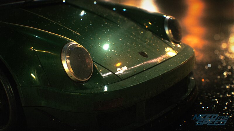 Green Sports Car — Dark, Dramatic