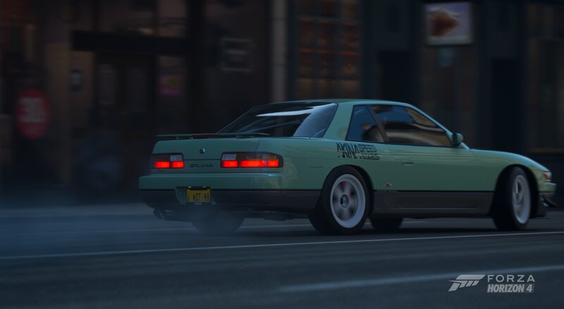 Green Sports Car — Dark, Night, 3d Render, City Street