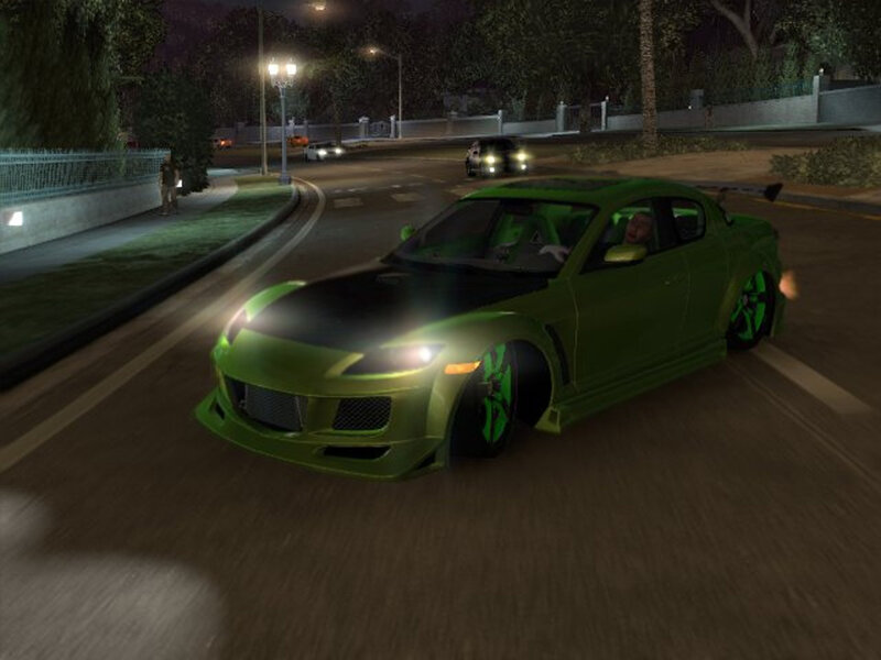 Green Sports Car — Dark