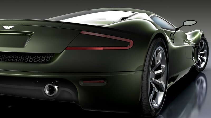 Green Sports Car — Dramatic, 3d Render, Exhaust Pipe, Wheel, Taillight