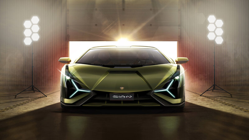 Green Sports Car — Dramatic, 3d Render, Lights, Garage
