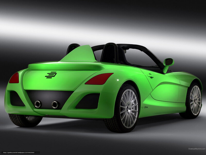 Green Sports Car — Dramatic, 3d Render, Wheel