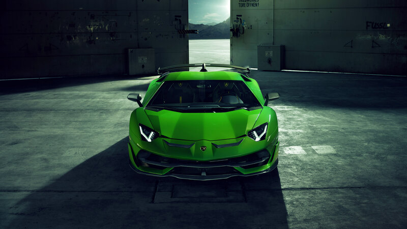 Green Sports Car — Dramatic, Afternoon, Photograph, Garage