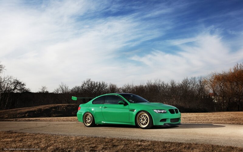 Green Sports Car — Dramatic, Afternoon, Photograph, Road