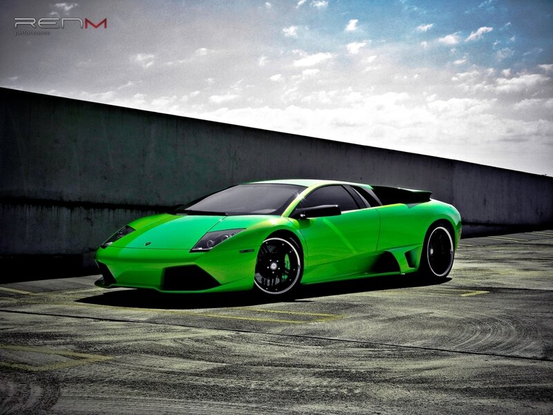 Green Sports Car — Dramatic, Afternoon
