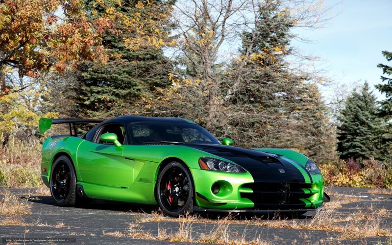 Green Sports Car — Dramatic, Autumn
