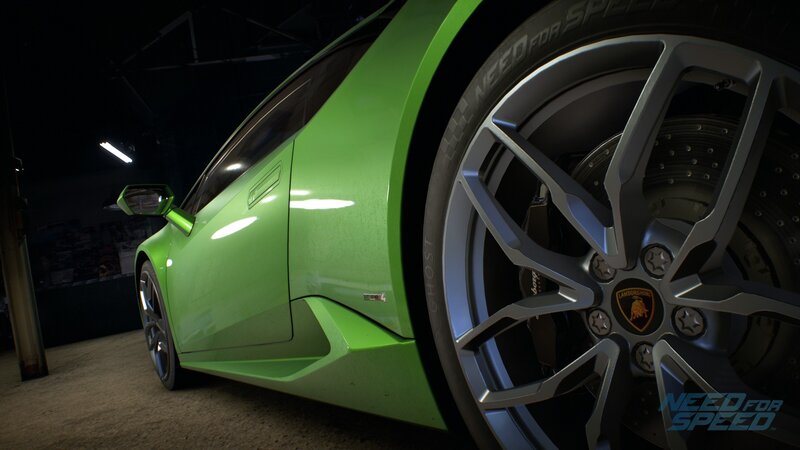 Green Sports Car — Dramatic, Night, 3d Render, Car Wheel