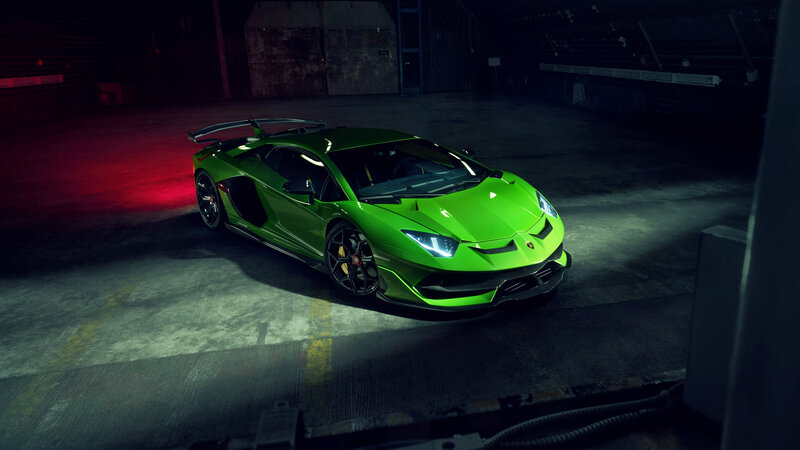 Green Sports Car — Dramatic, Night, 3d Render, Tunnel