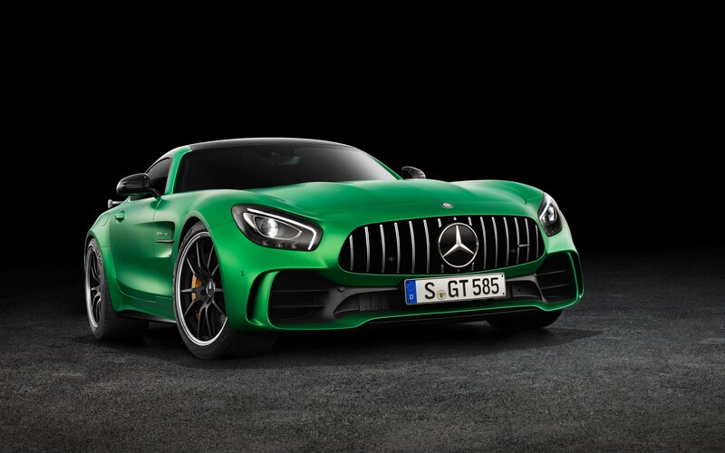 Green Sports Car — Dramatic, Photograph, Grille