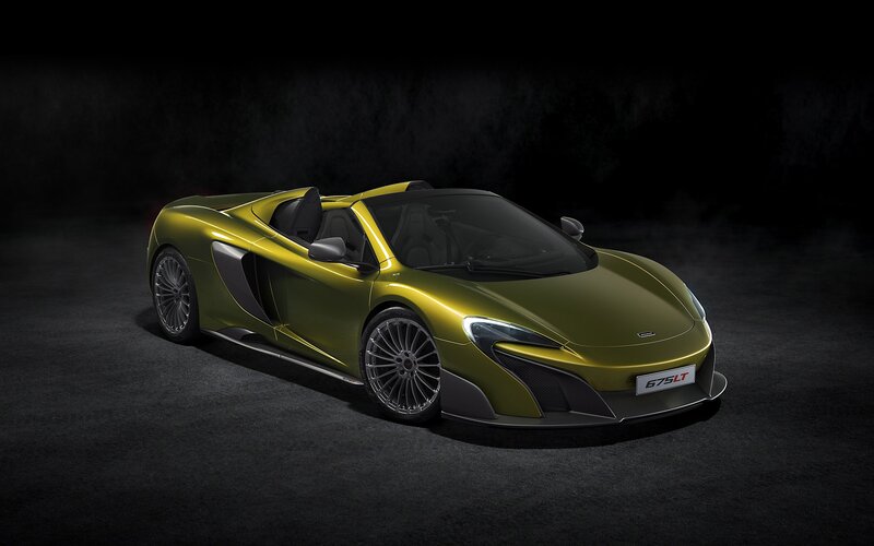 Green Sports Car — Dramatic, Photograph, Road, Lights