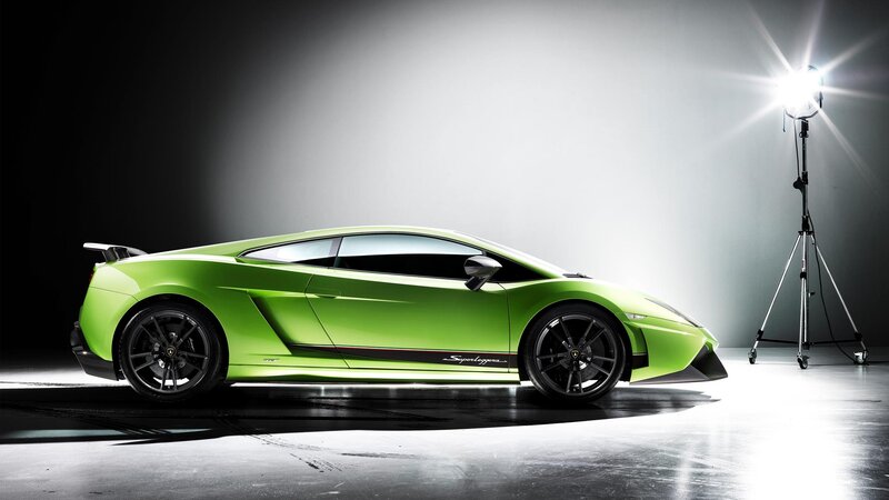 Green Sports Car — Dramatic, Photograph, Studio Light, Tripod, Floor