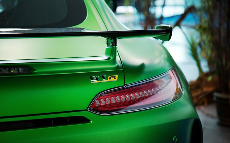 Green Sports Car — Dramatic, Photograph, Taillight