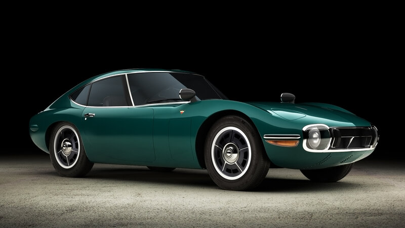 Green Sports Car — Dramatic, Photograph, Wheel