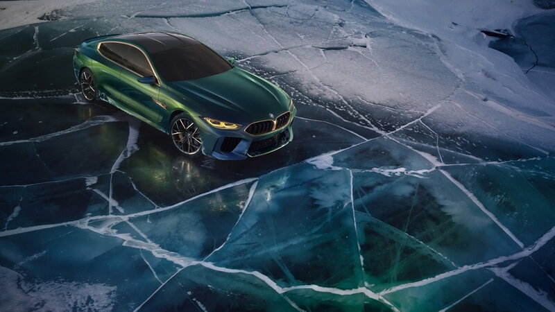 Green Sports Car — Dramatic, Winter, 3d Render