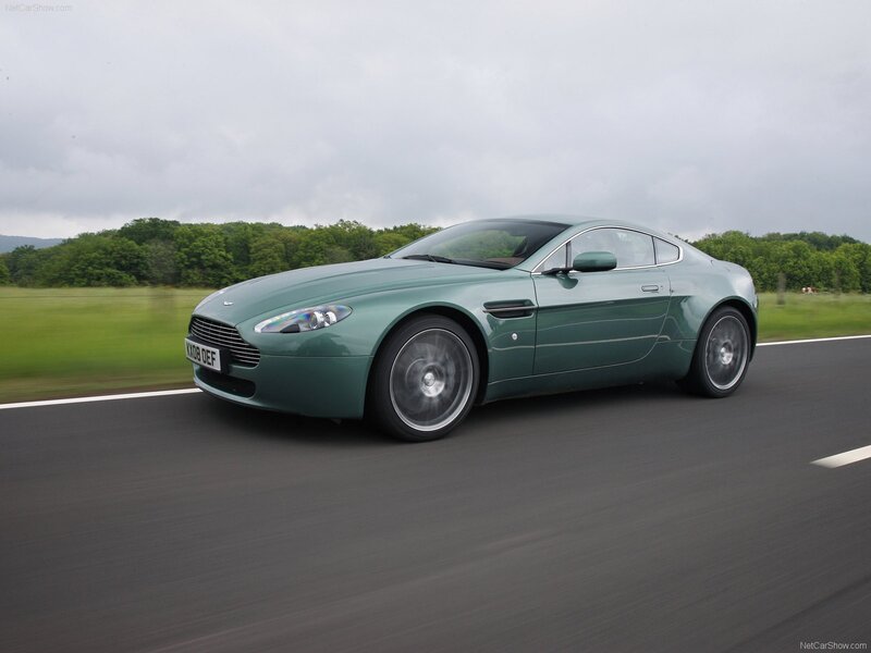 Green Sports Car — Dynamic, Afternoon, Photograph, Road, Trees, Sky