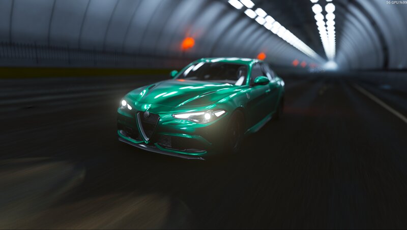 Green Sports Car — Dynamic, Night, 3d Render