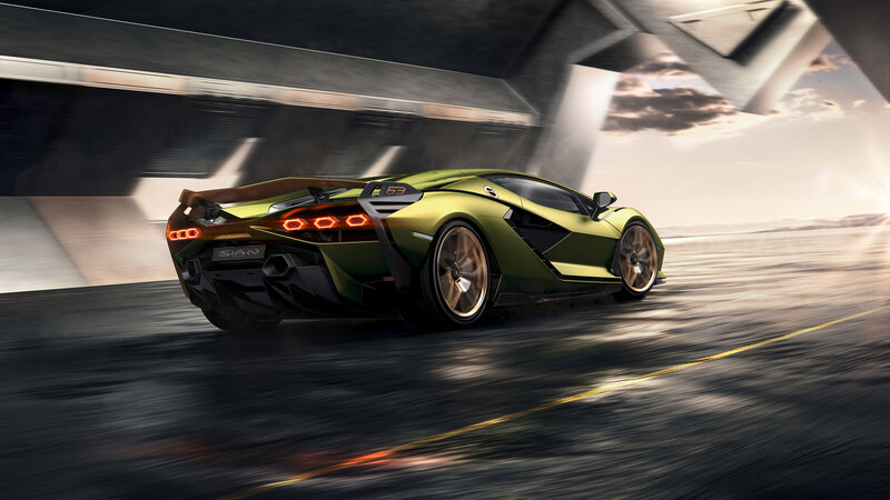 Green Sports Car — Dynamic, Sunset, 3d Render, Tunnel
