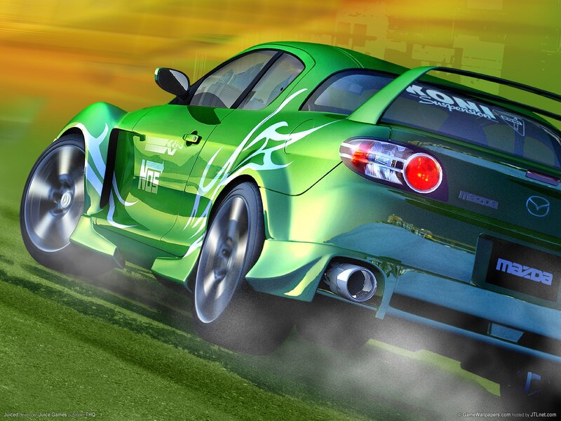 Green Sports Car — Dynamic, Sunset, Digital Art