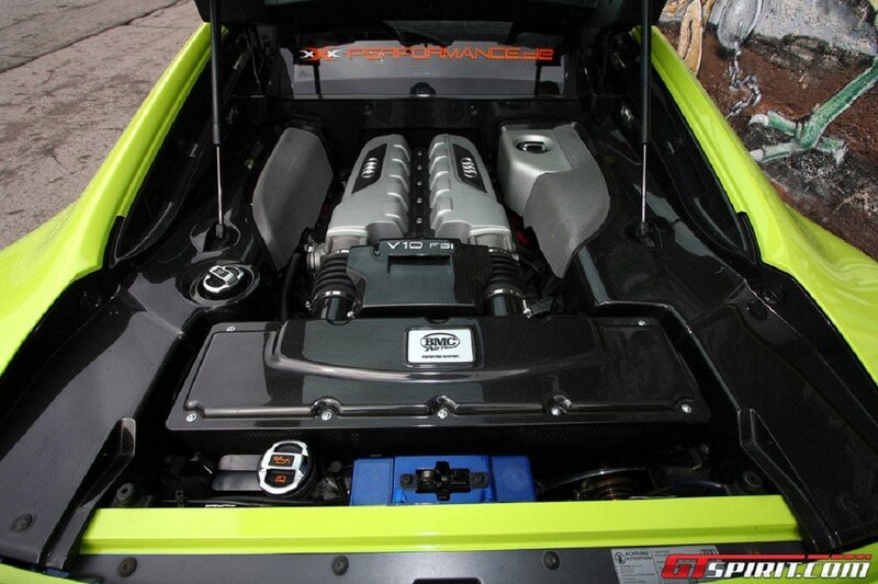 Green Sports Car Engine