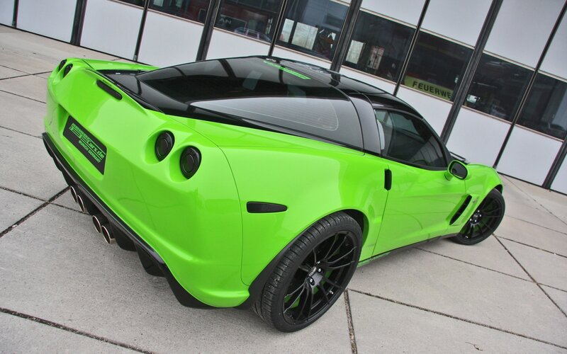 green sports car exterior
