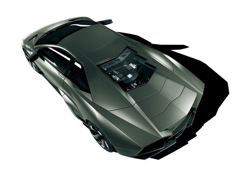 green sports car from above