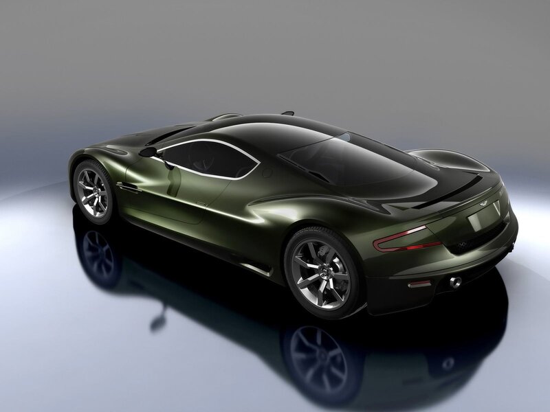 green sports car from above