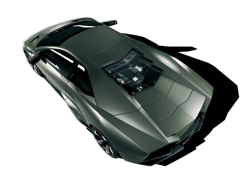 green sports car from above