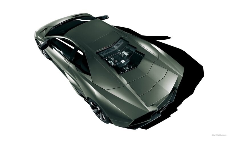 green sports car from above