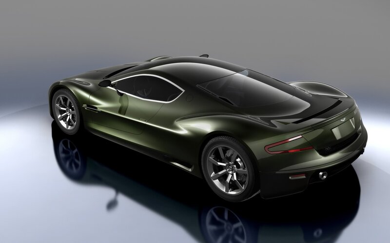 green sports car from above