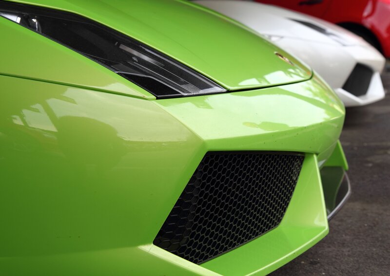 Green Sports Car Front