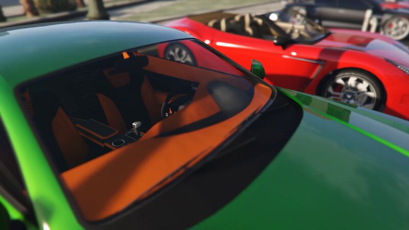 Green Sports Car Interior — Calm
