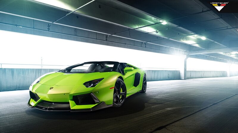 Green Sports Car — Lime Green, Dramatic, Photograph, Tunnel, Lights