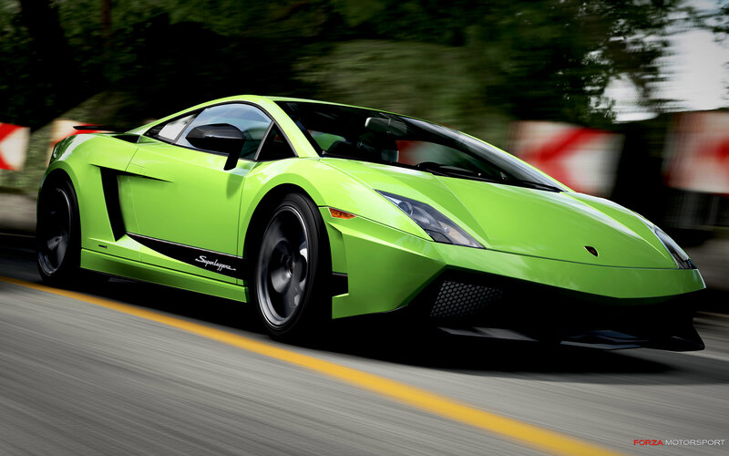 Green Sports Car — Lime Green, Dynamic, 3d Render, Road