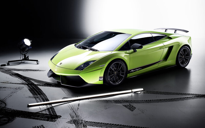 Green Sports Car — Lime Green