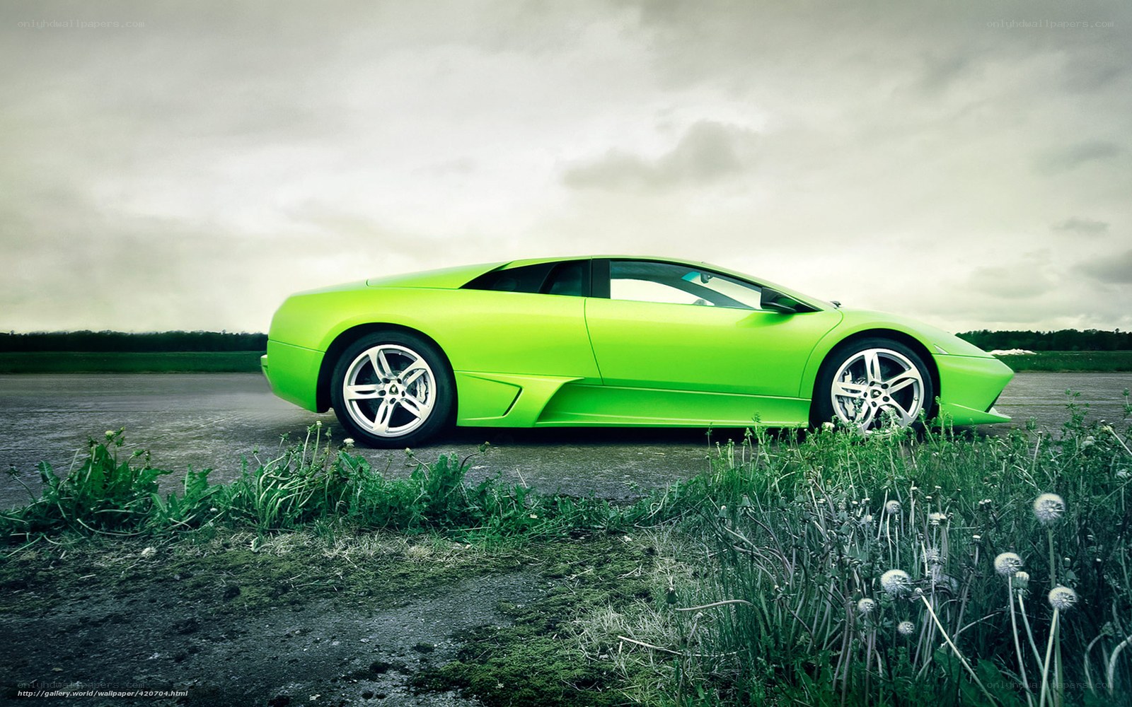 green sports car on road