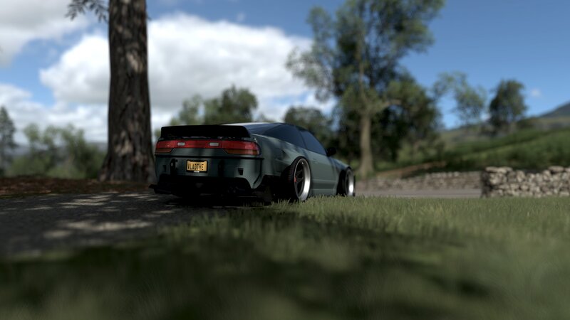 Green Sports Car — Serene, Afternoon, 3d Render, Trees