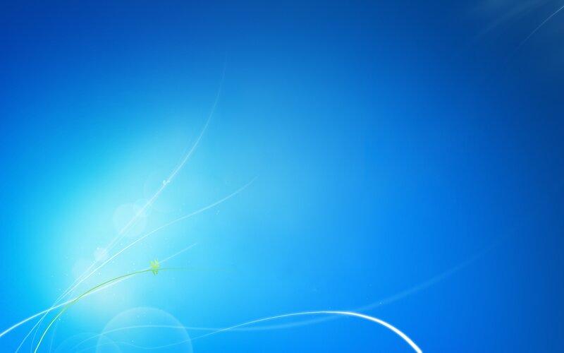 Green Sprout on Blue Background
